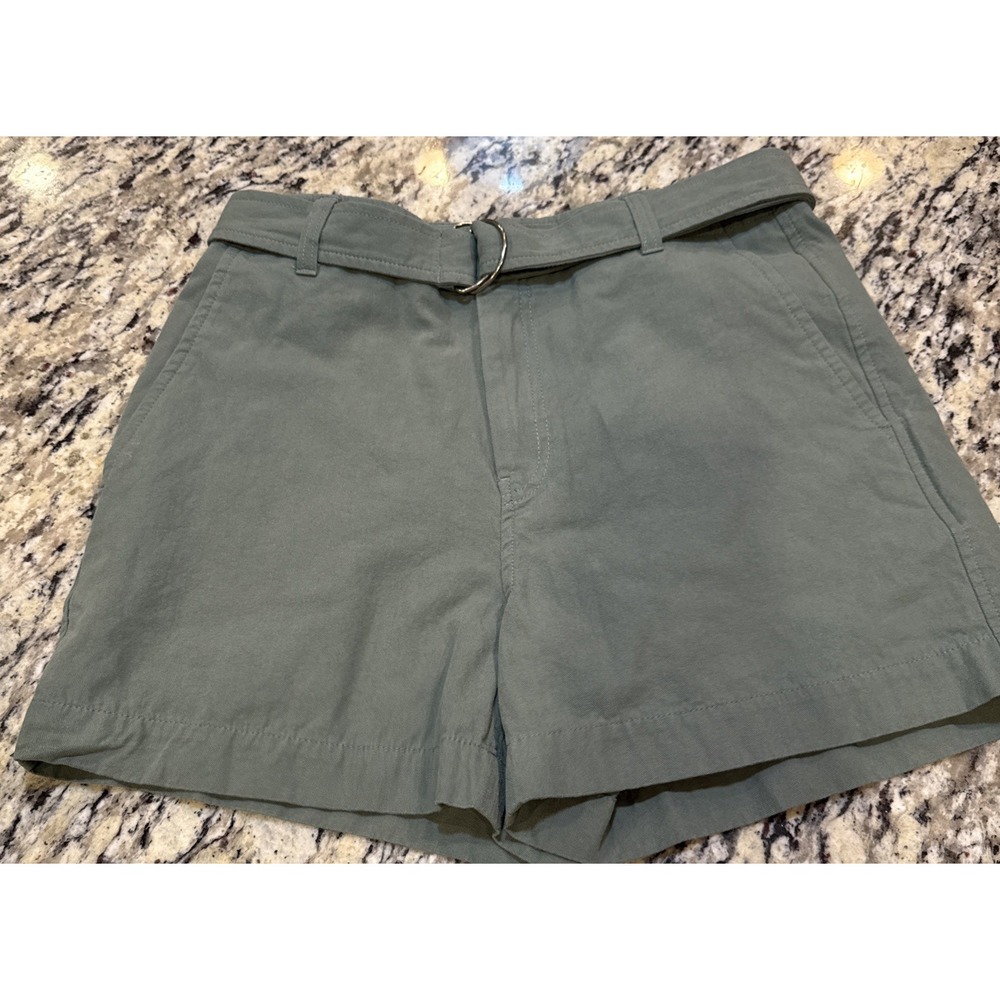 Lilla P BELTED CANVAS SHORTS in Seagrass Size 2 Preppy Classic